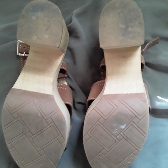 Sam Edelman Mae suede wood platform heel size 7 - Picture 4 of 5